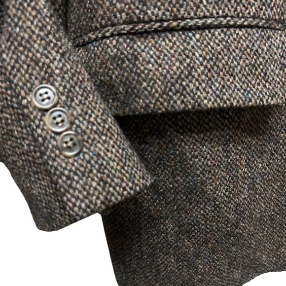 Brandford & Taylor Vintage 80's Brown Harris Tweed Blazer - Picture 3 of 9